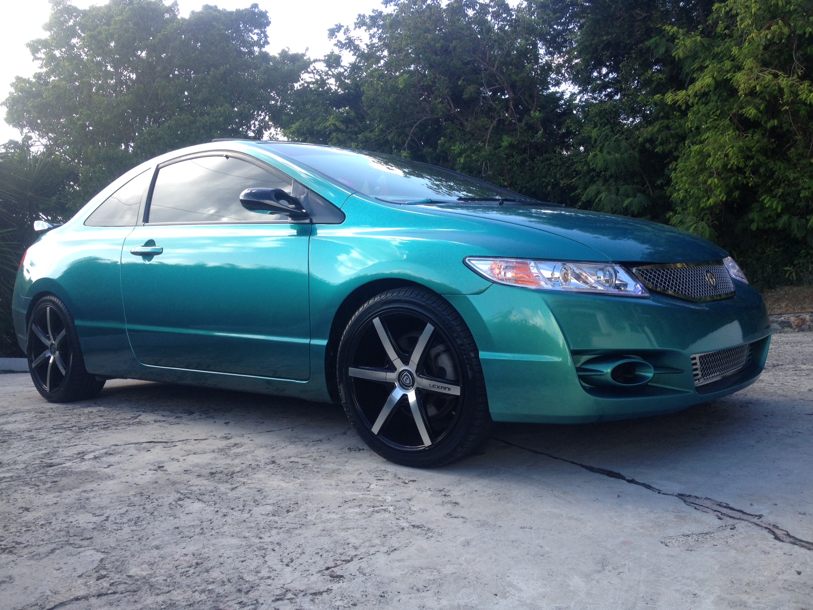 Blue Green flip (Carribean Gold) Honda Civic by Elvet Carty