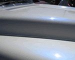 White Chevy Truck hood custom painted with Blue Phantom Pearls®