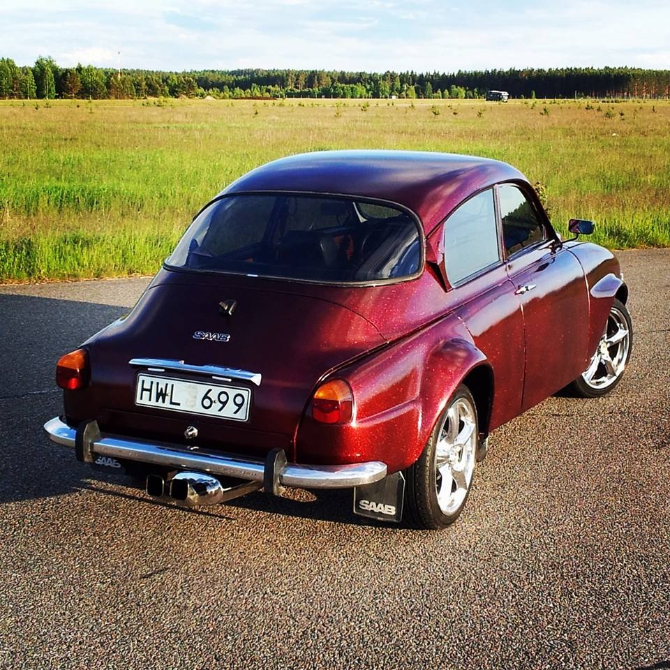 Fire Red Saab 1975 V4-96