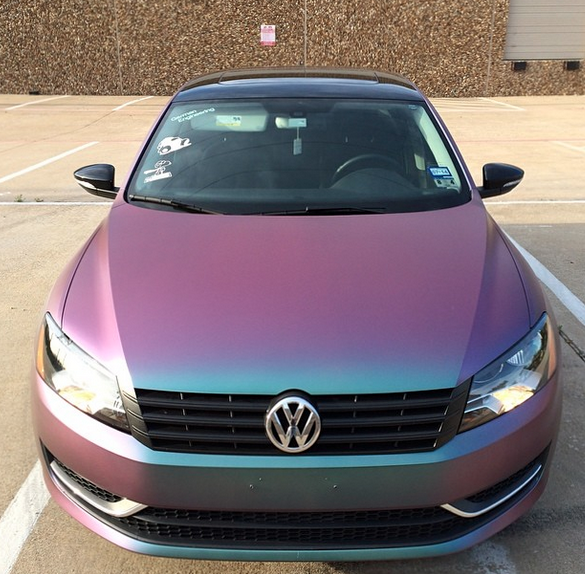 4739RG VW Painted By Eclipse Auto Salon with our Red Blue Green Colorshift Pearls.