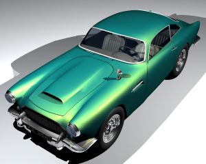 Teal Aston martin With Gold Phantom Pearl
