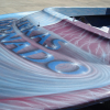 Jet boat airbrushed with Red Wine Candy, Electric Blue, Silver Platinum Phantom Pearls.