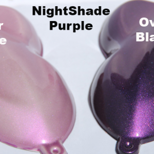 Nightshade Purple-Pink Candy Paint Pearl over White and Black