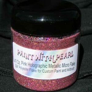 4 oz Jar Pink Holographic Metal Flake