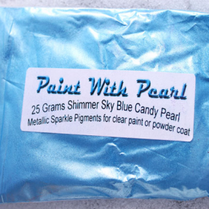 25 gram bag of Shimmer Sky Blue Candy
