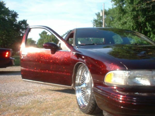 Fire Red Flake Caprice Classic using our metal Flake.