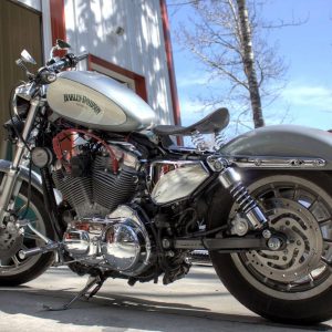 Titanium Harley-with-green-ghost-pearl