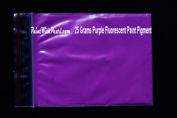 25 gram bag of purple-fluorescent-paint-pigment