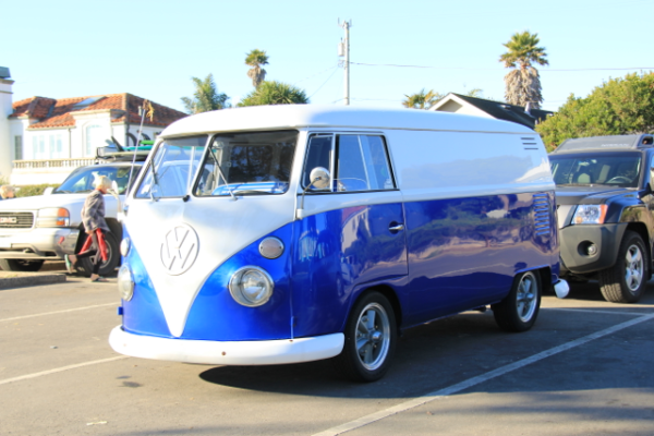 Royal Blue Candy Color Pearls VW Micro Bus Van.