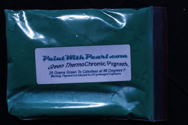 25 gram bag of green-thermochromic-paint-pigment