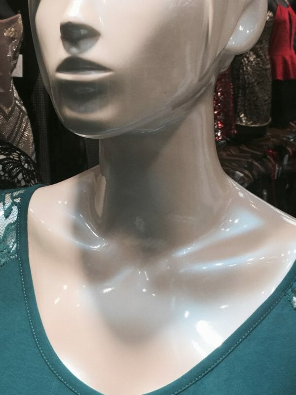 Blue Phantom Pearl on a Mannequin Head