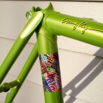 Gold Phantom Pearl on Lime Green base coat making this bicycle stand out above the rest.