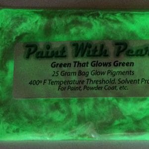 Glow in the Dark paint pigments. Green glows green pigment for paint and other coatings.