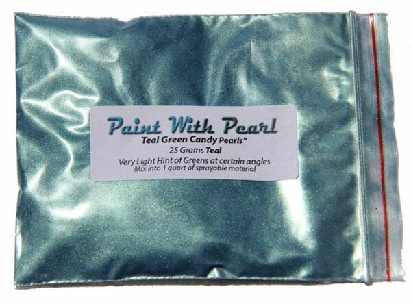 25 Gram Bag of Teal Candy Color Pearls for Custom Paint , powder coat, Gelcoat, and other coatings.