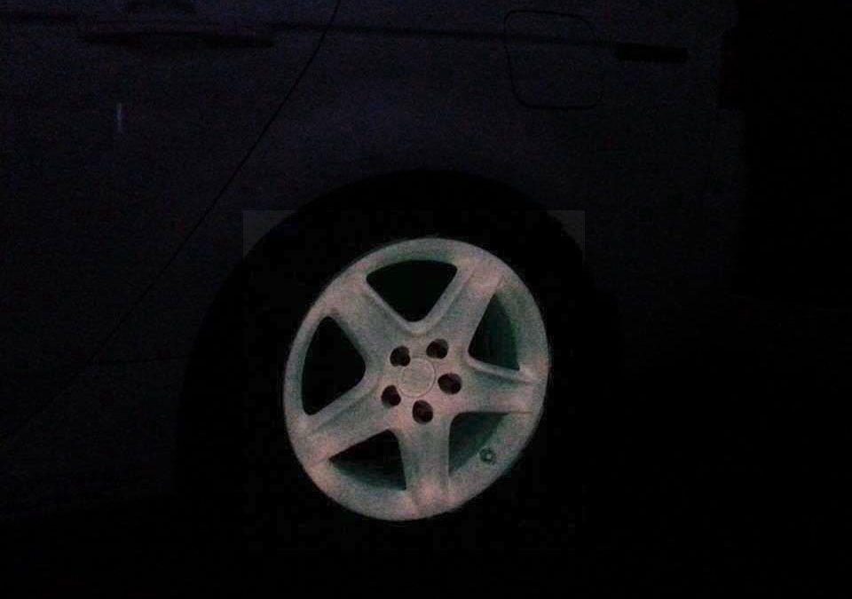 Pink to Orange Glow in the Dark Wheels