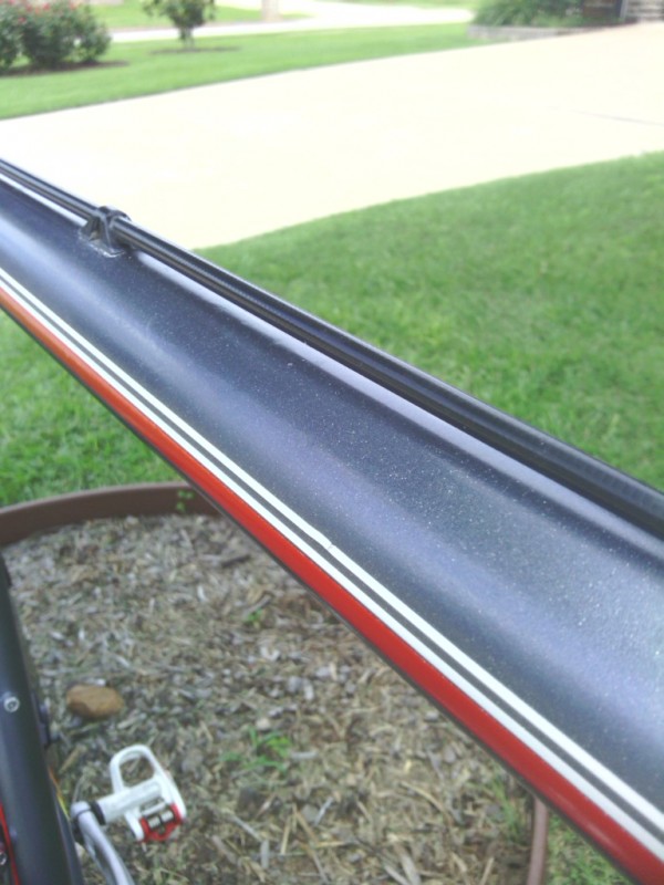 black gunmetal candy pearl on a road bike